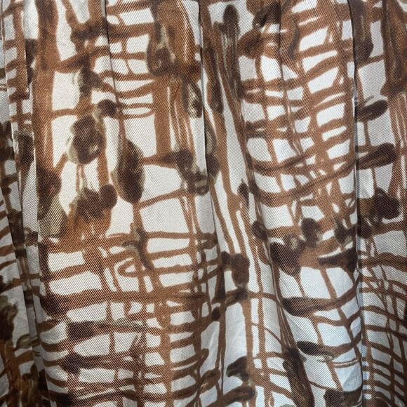 Carol Little Silk Skirt Womens Size 10 Boho Earthy Artisan Retro Abstract Career - Picture 7 of 9